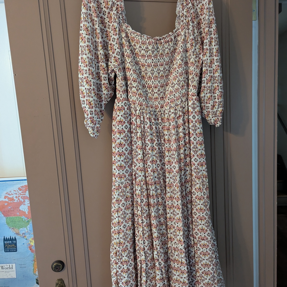Torrid Floral Maxi Dress - Red and White